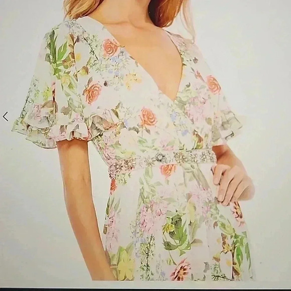 MAC DUGGAL FLORAL MULTI DRESS SIZE 2 - Picture 3 of 7